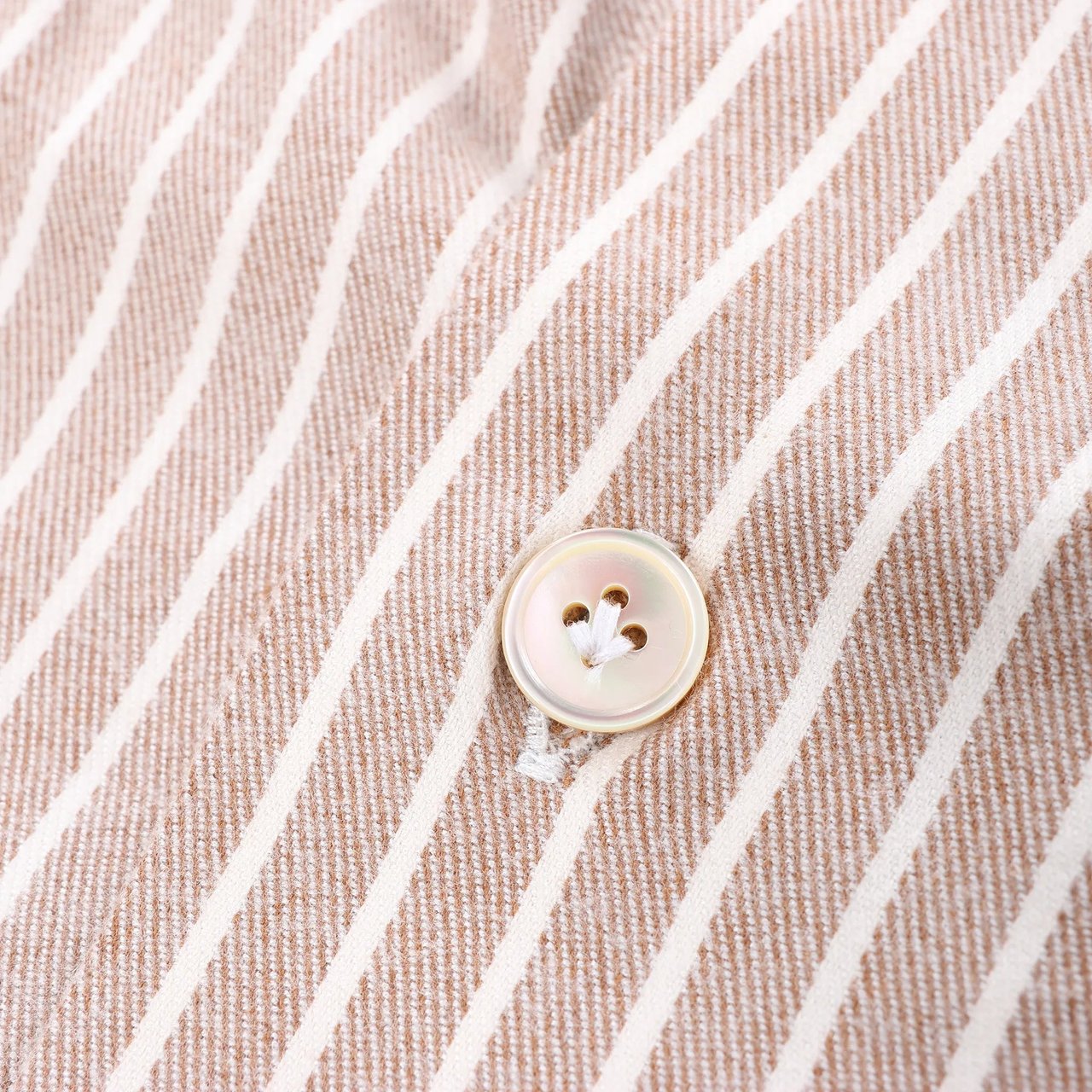 Eleventy Striped Shirt in Beige, Size 40 IT Beige