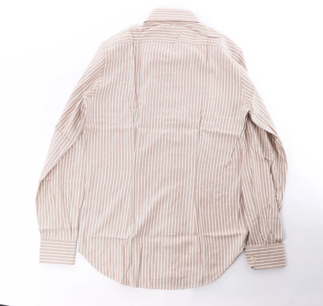 Eleventy Striped Shirt in Beige, Size 40 IT Beige