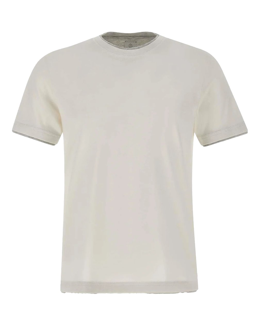Eleventy Grey Melange Giza Cotton T-Shirt Neutraal