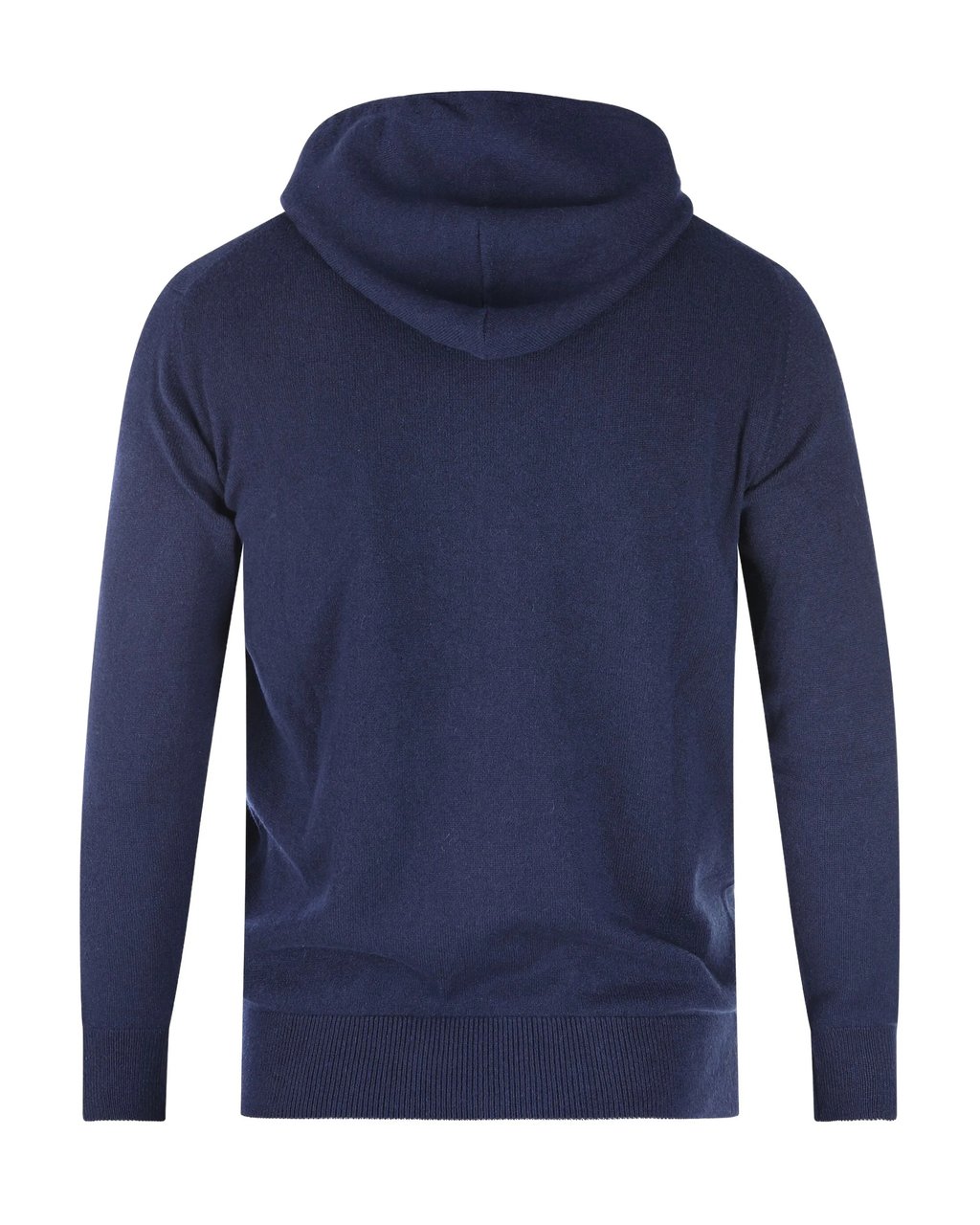 Eleventy Full-Zip Cashmere Hoodie with Suede Drawcords Blauw