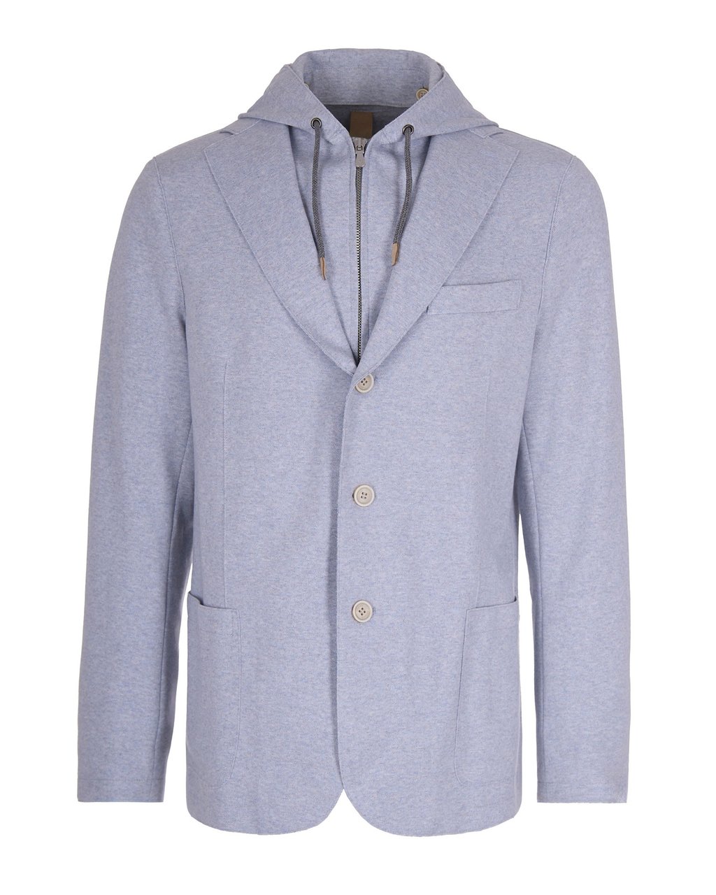 Eleventy Sugar Hooded Jacket Wit