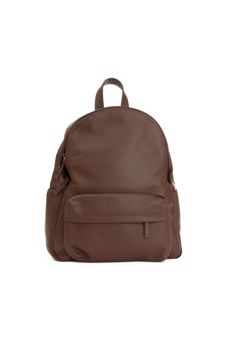 Eleventy Supersoft Leather Backpack Grijs