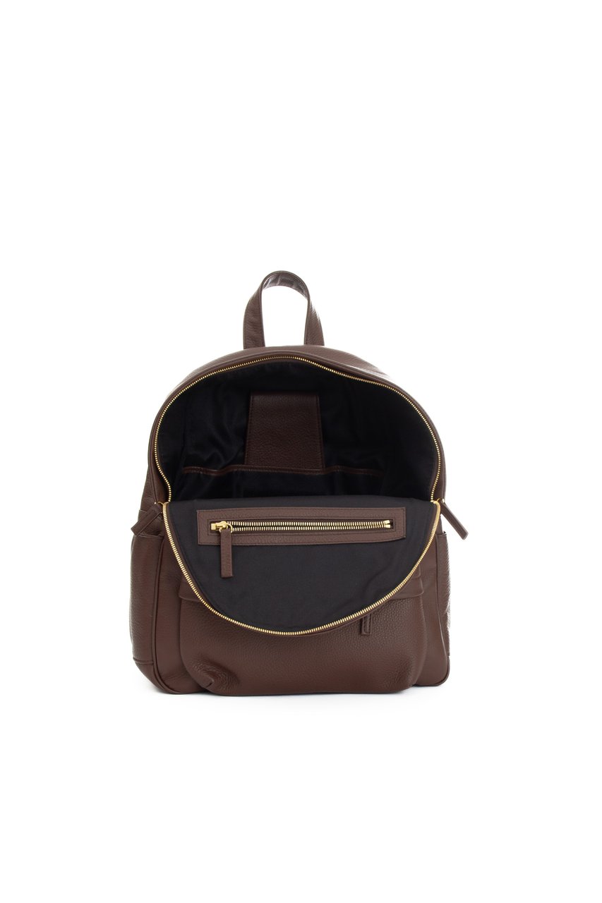 Eleventy Supersoft Leather Backpack Grijs