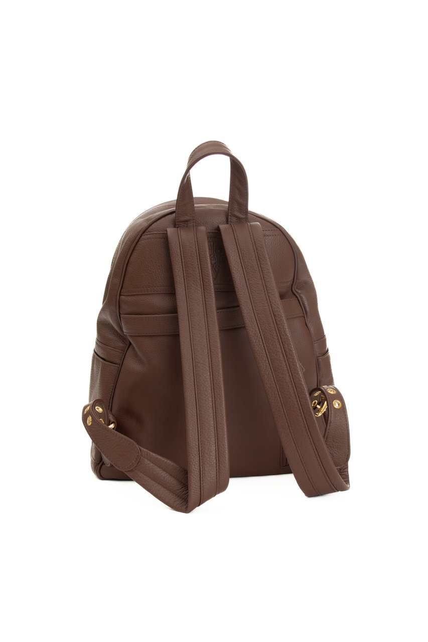 Eleventy Supersoft Leather Backpack Grijs
