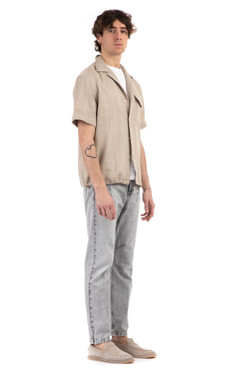 Eleventy Viscose-Linen-Cotton Woven Shirt Neutraal