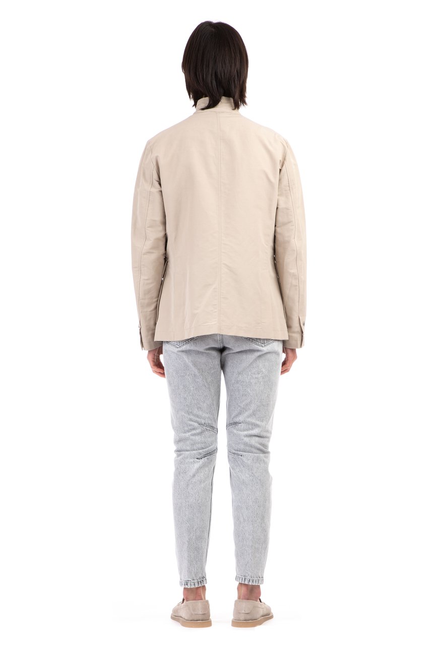 Eleventy Zegna Linen Snap Jacket Neutraal