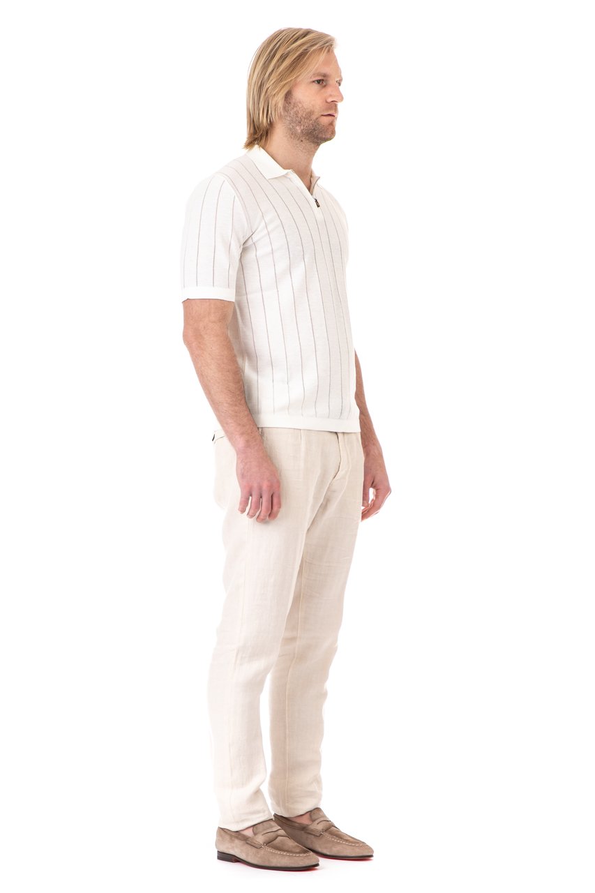 Eleventy Extrafine Cotton Half-Zip Polo Neutraal