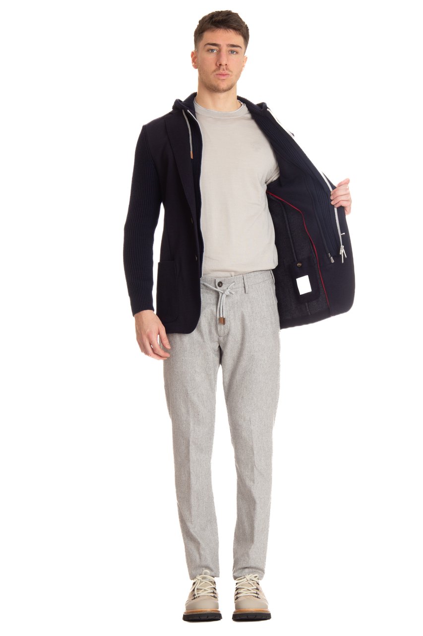 Eleventy Jacket with Removable Front Panel Zwart