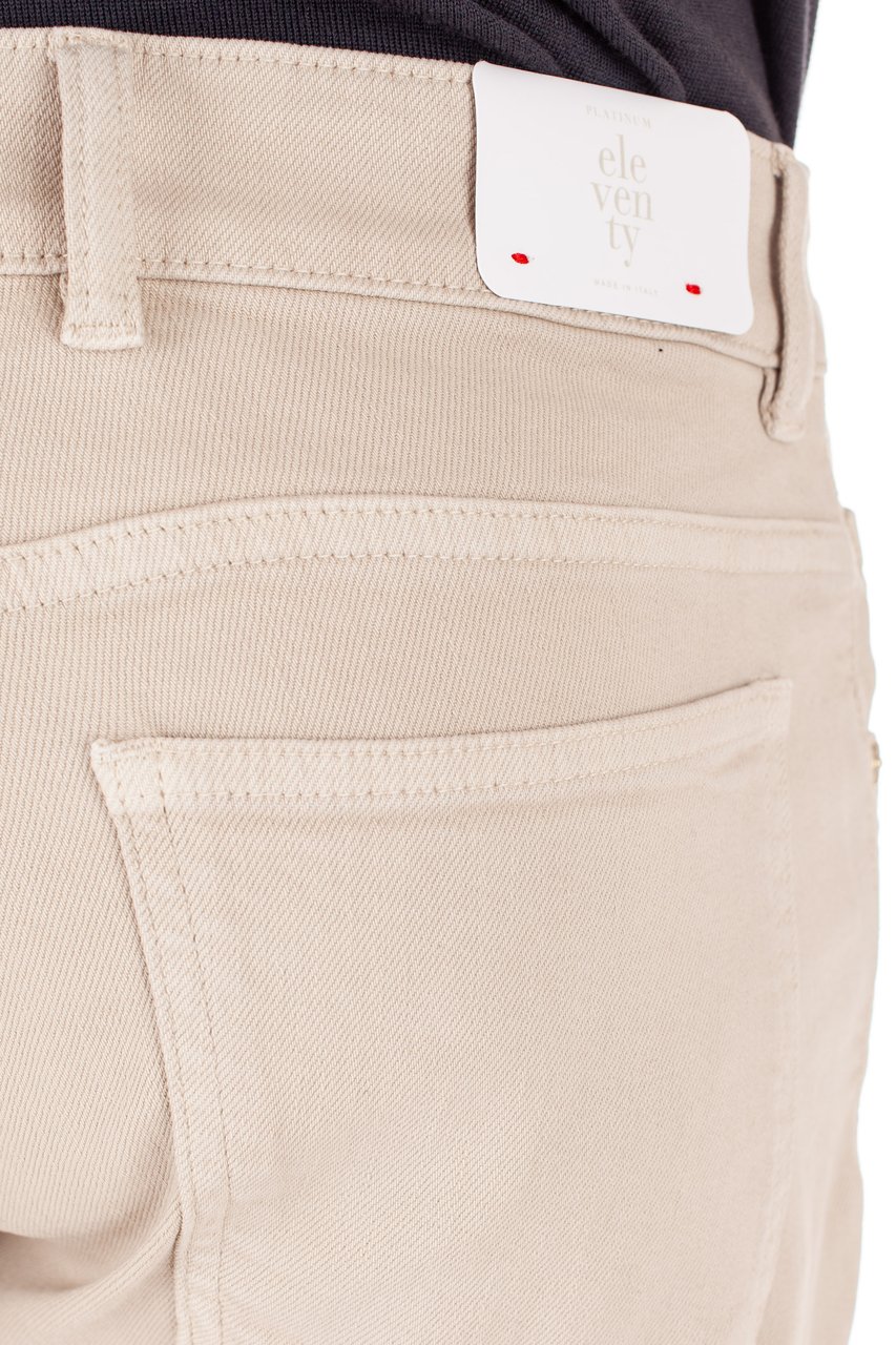 Eleventy Colored 5-Pocket Stretch Cotton Jeans Neutraal