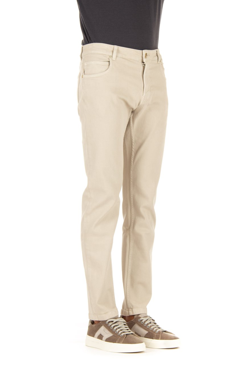 Eleventy Colored 5-Pocket Stretch Cotton Jeans Neutraal