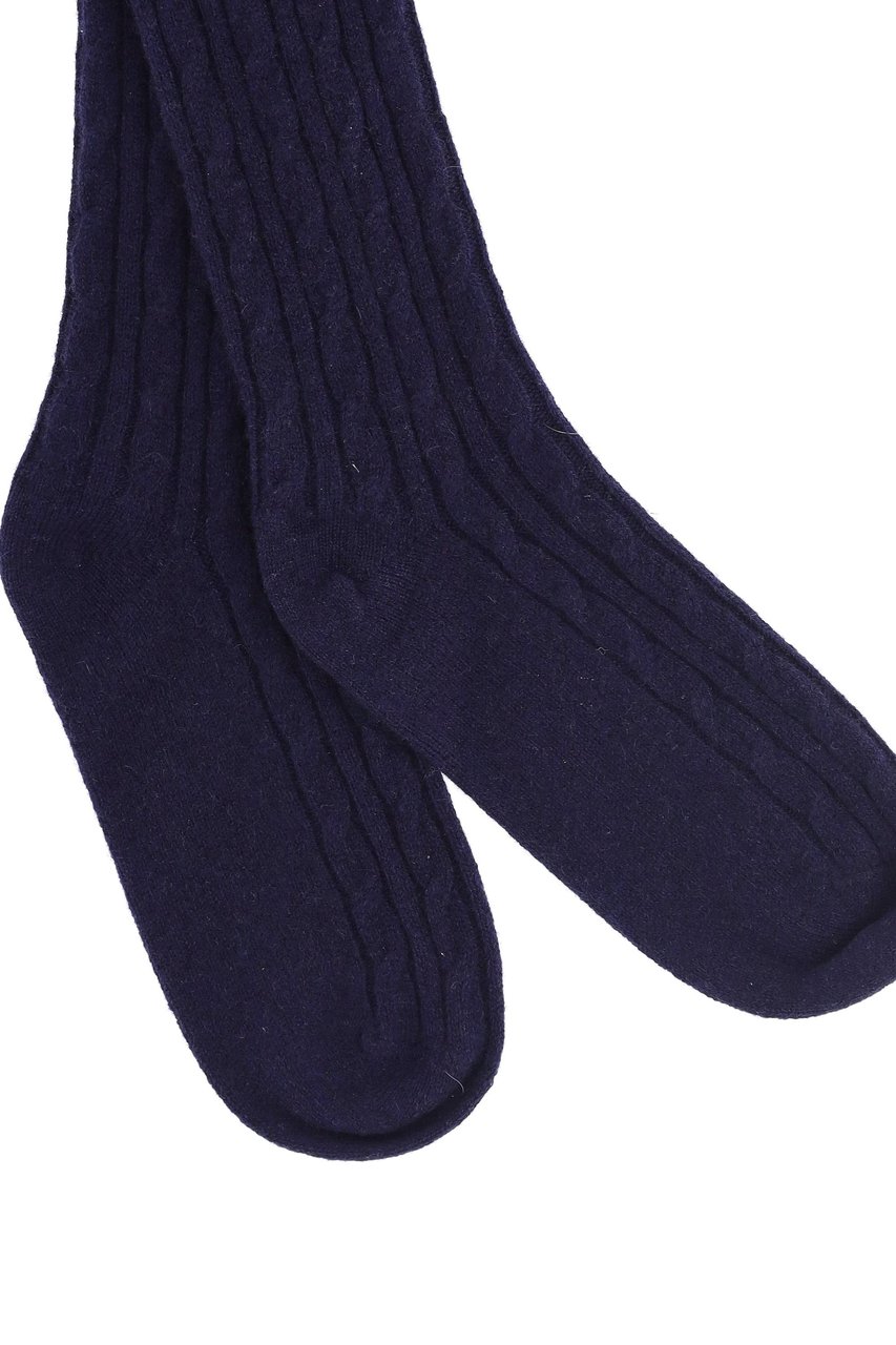 Eleventy Fine Cashmere Cable Socks Zwart