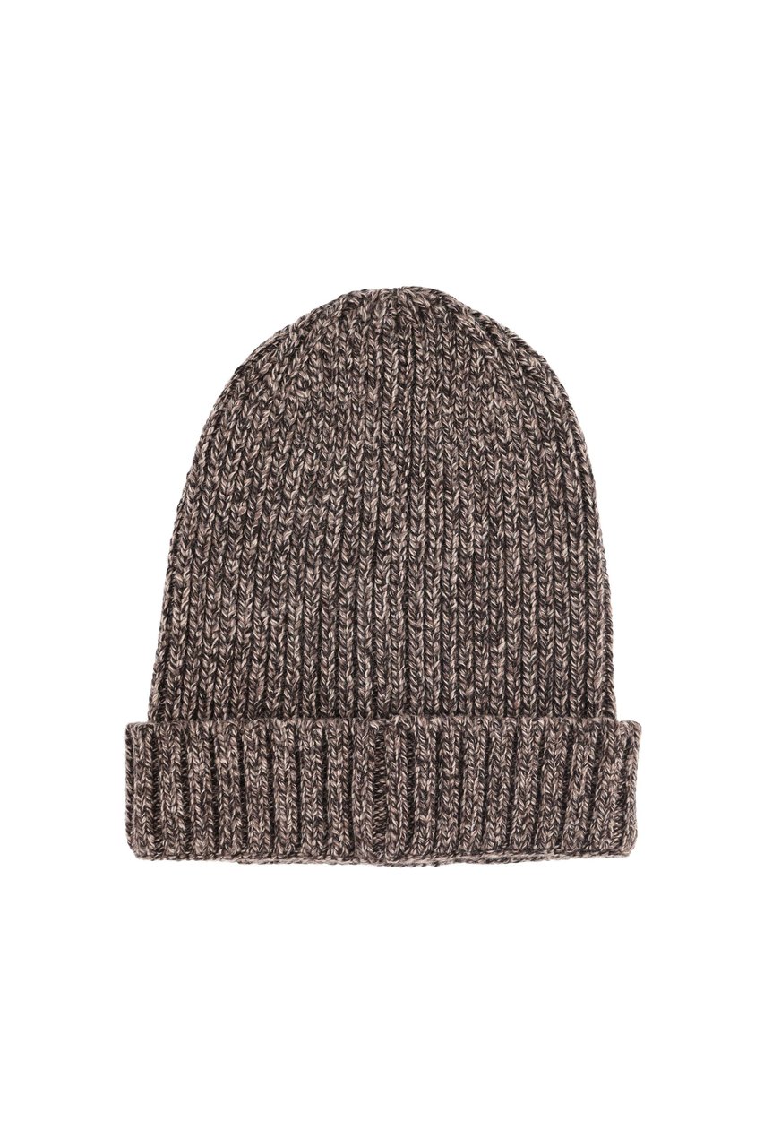 Eleventy Braided Wool-Viscose Beanie Grijs