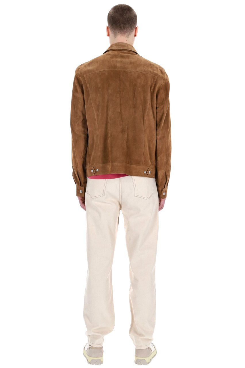 Eleventy Artisanal Trucker Suede Jacket Neutraal