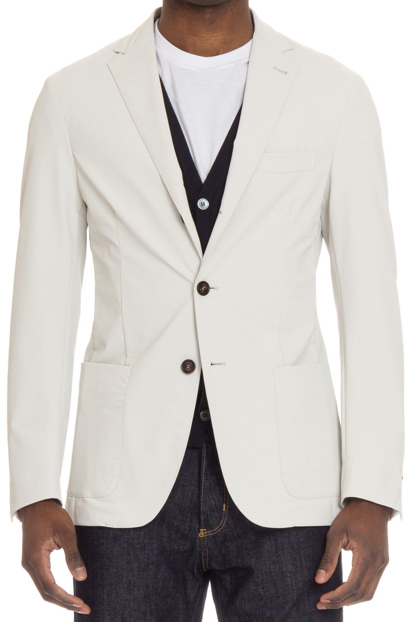 Eleventy Nylon Stretch Technical Jacket with Front Panel Wit