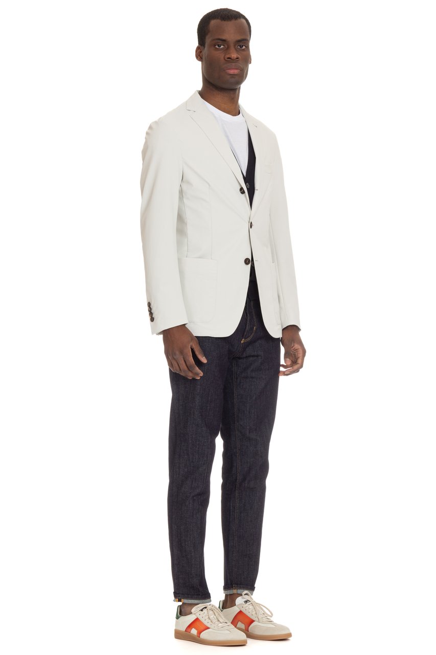 Eleventy Nylon Stretch Technical Jacket with Front Panel Wit