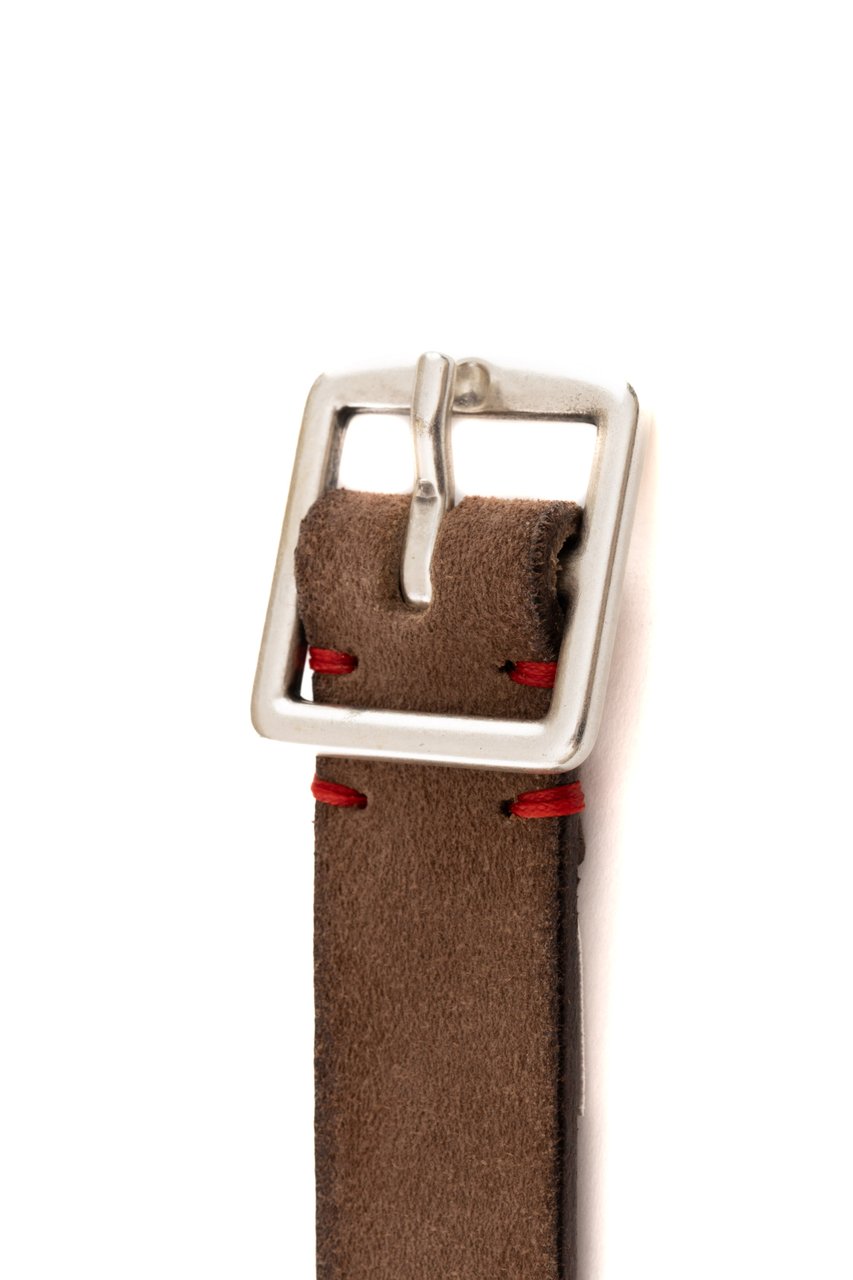 Eleventy Low Suede Belt Grijs