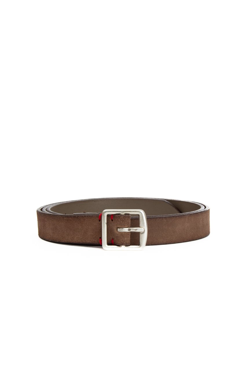 Eleventy Low Suede Belt Grijs