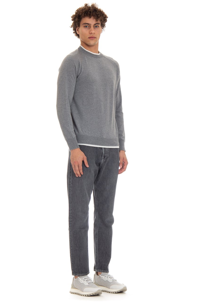 Eleventy Wool Crewneck Sweater Grijs