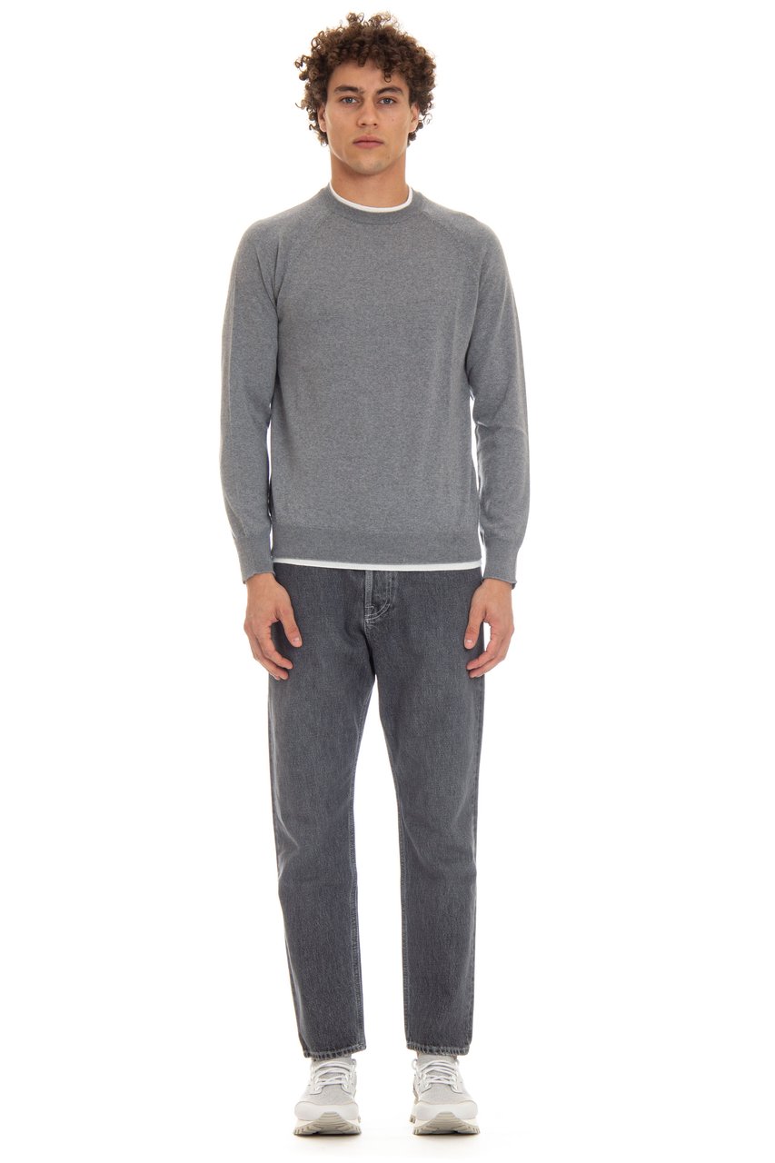Eleventy Wool Crewneck Sweater Grijs