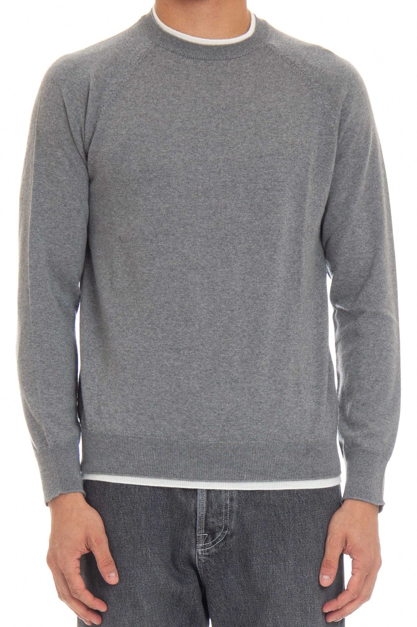 Eleventy Wool Crewneck Sweater Grijs