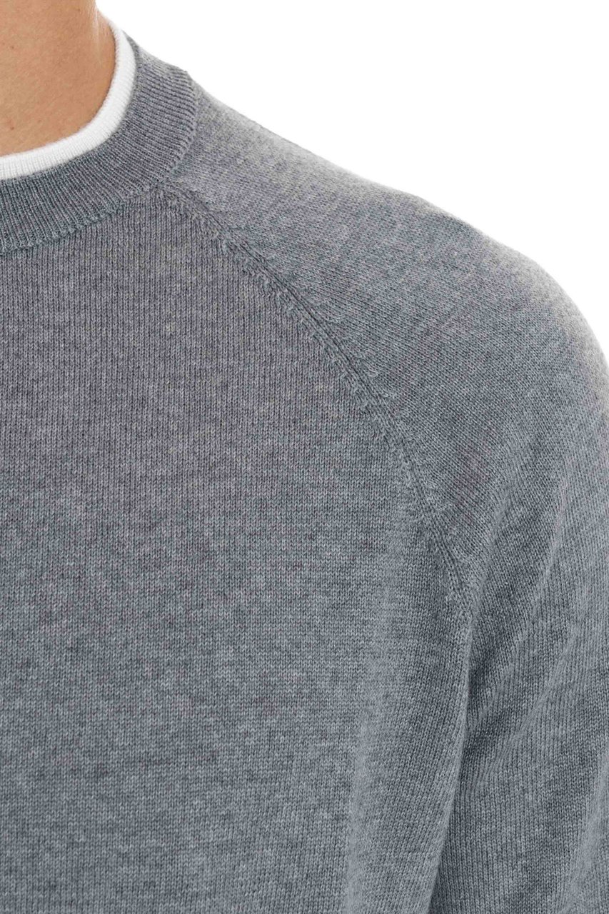 Eleventy Wool Crewneck Sweater Grijs