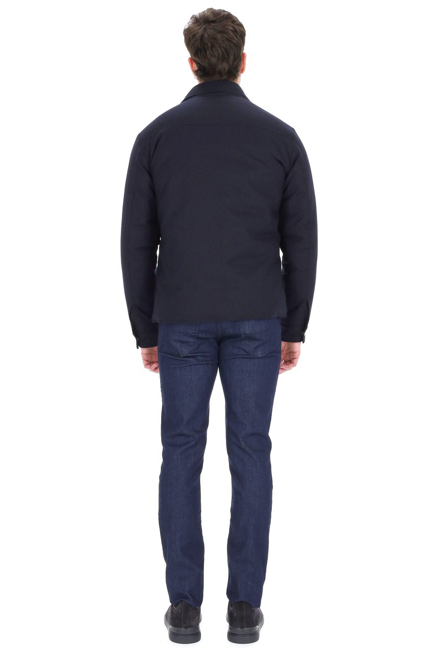 Eleventy 14 Micron Wool Snap-Button Jacket Zwart