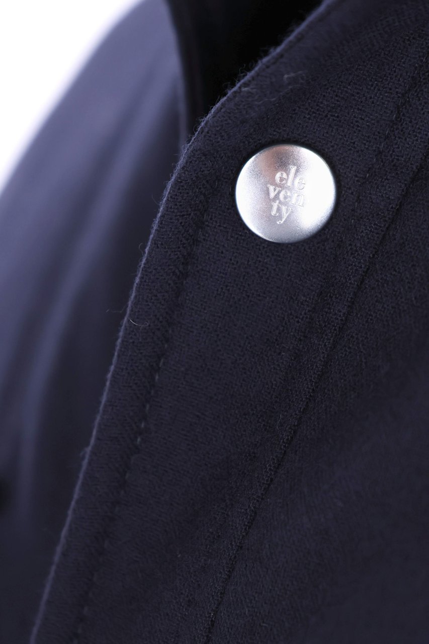 Eleventy 14 Micron Wool Snap-Button Jacket Zwart