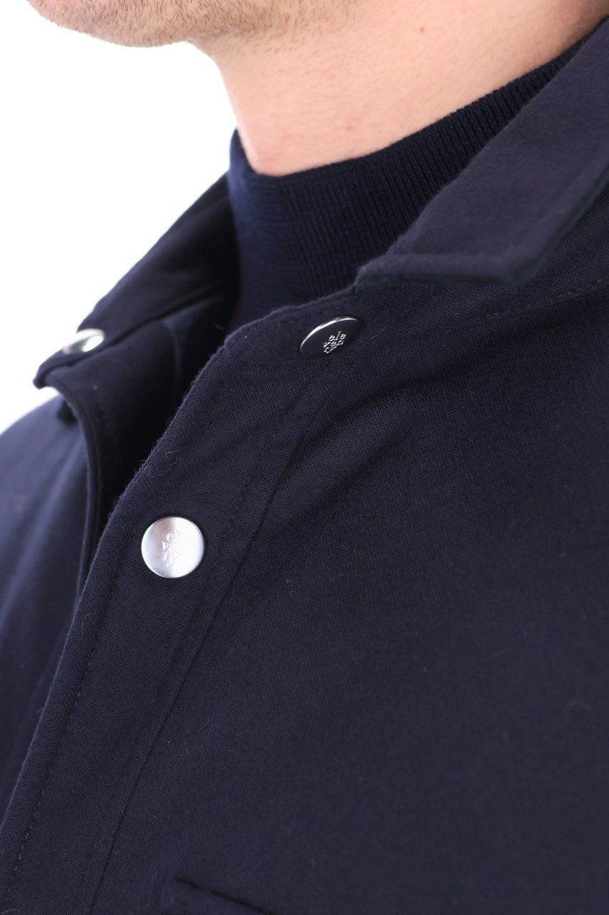 Eleventy 14 Micron Wool Snap-Button Jacket Zwart
