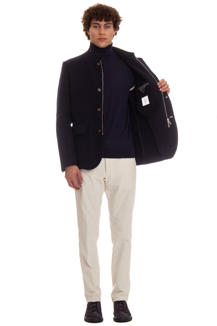 Eleventy Double Wool Outerwear Jacket Zwart