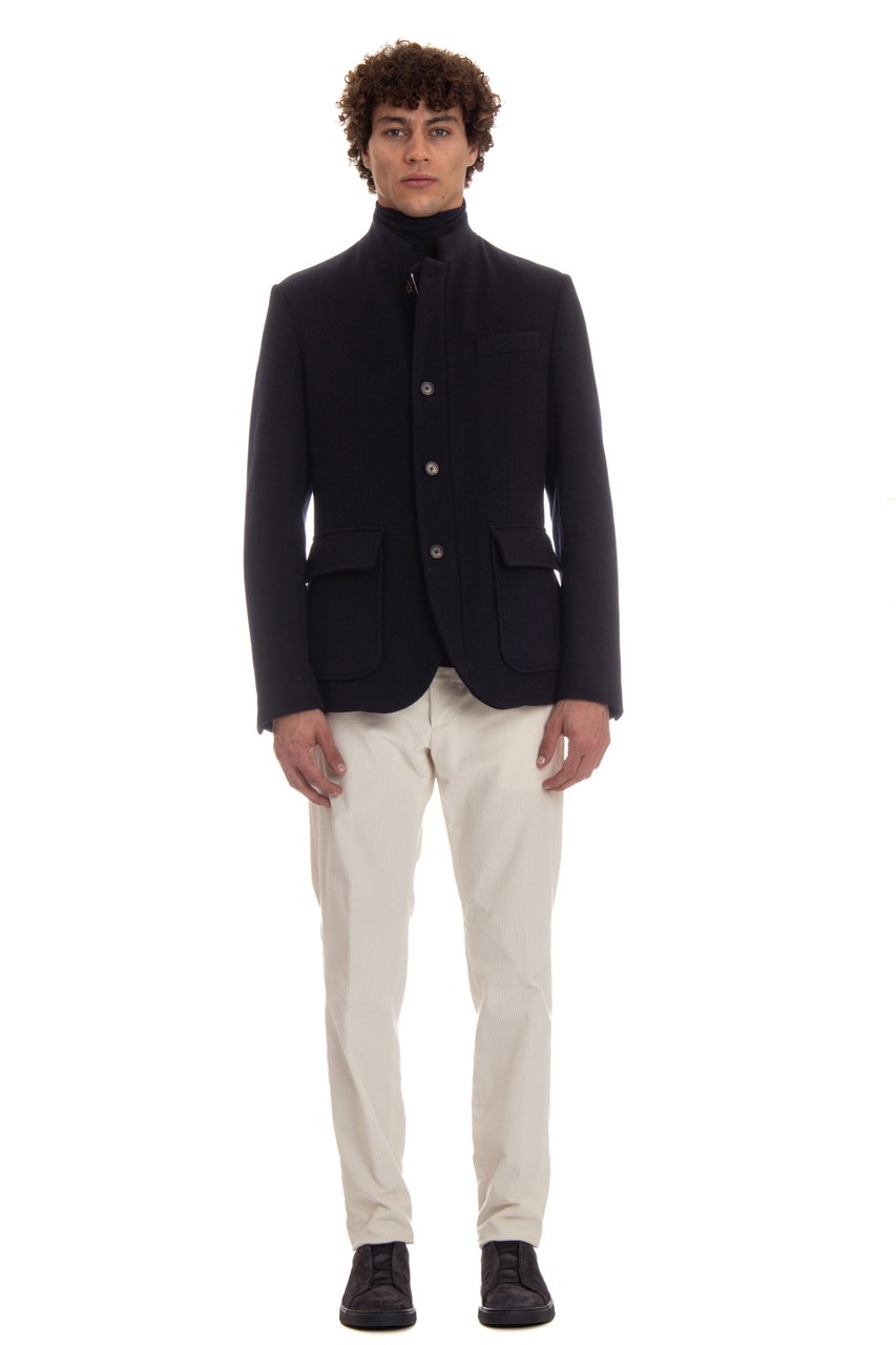 Eleventy Double Wool Outerwear Jacket Zwart