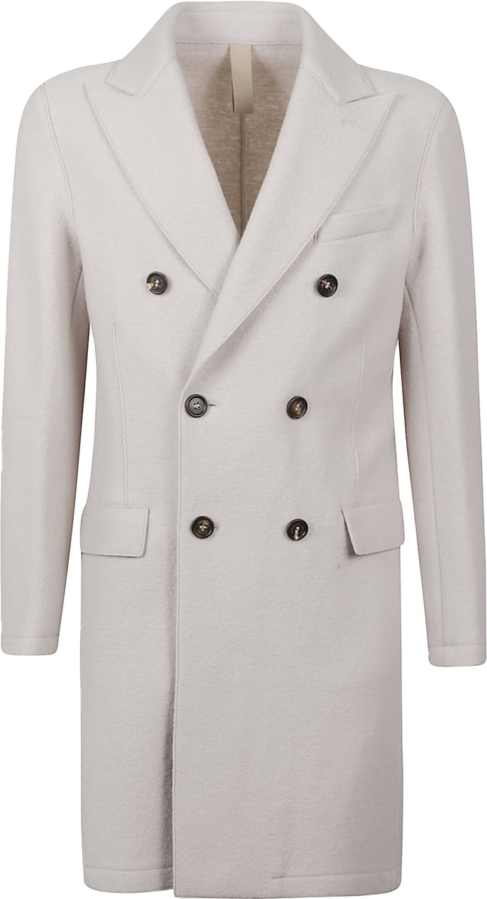 Eleventy Coat White Wit