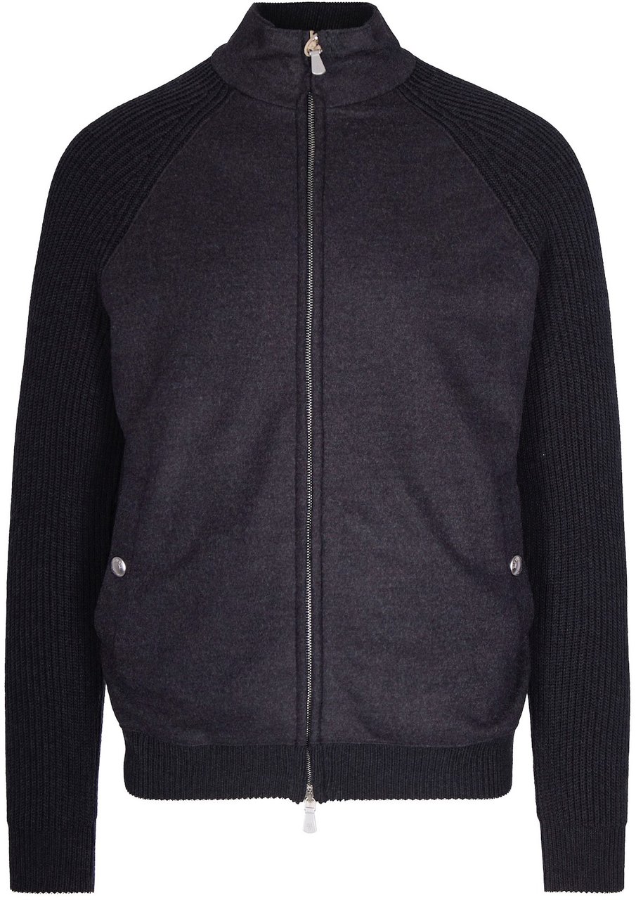 Eleventy Coats Gray And Sand Grijs