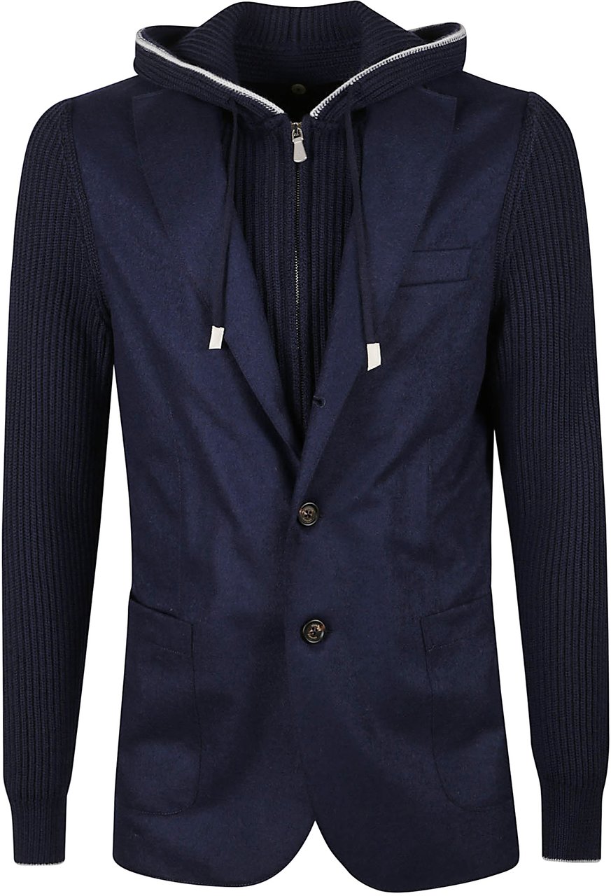 Eleventy Jacket Blue Blauw