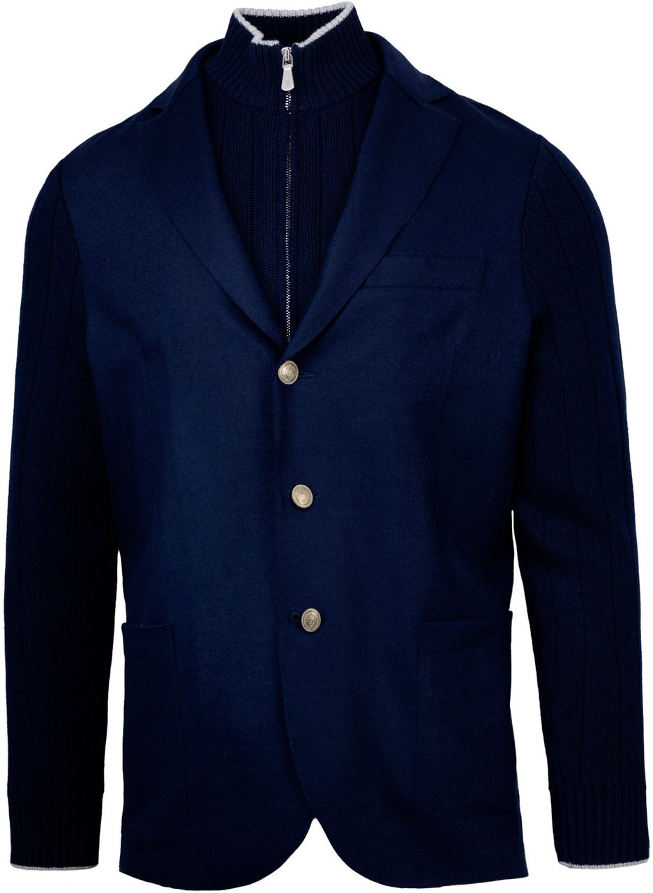 Eleventy Jackets Blue Light Gray Lichtblauw
