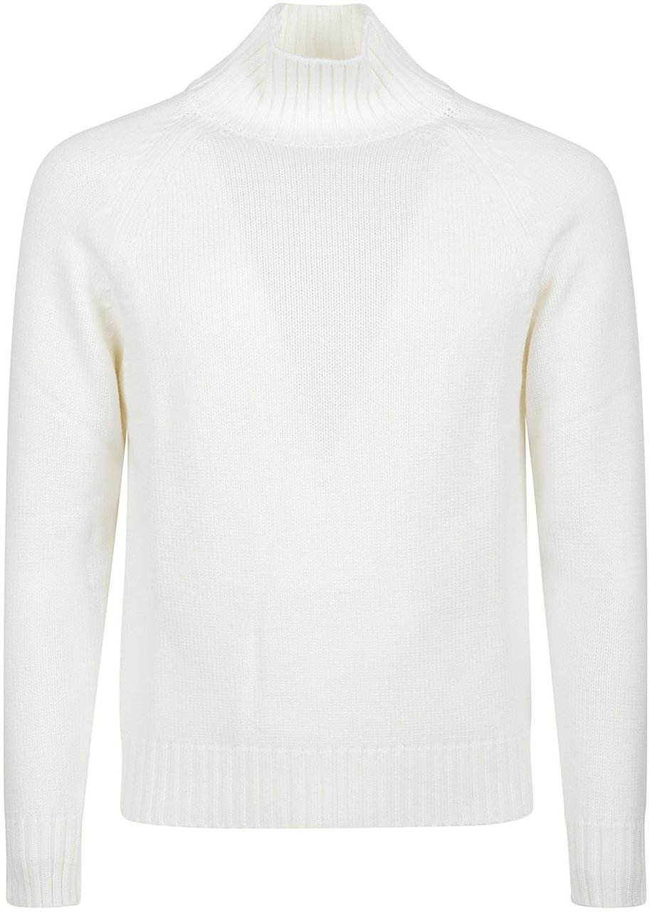 Eleventy Turtle Neck Sweater White Wit
