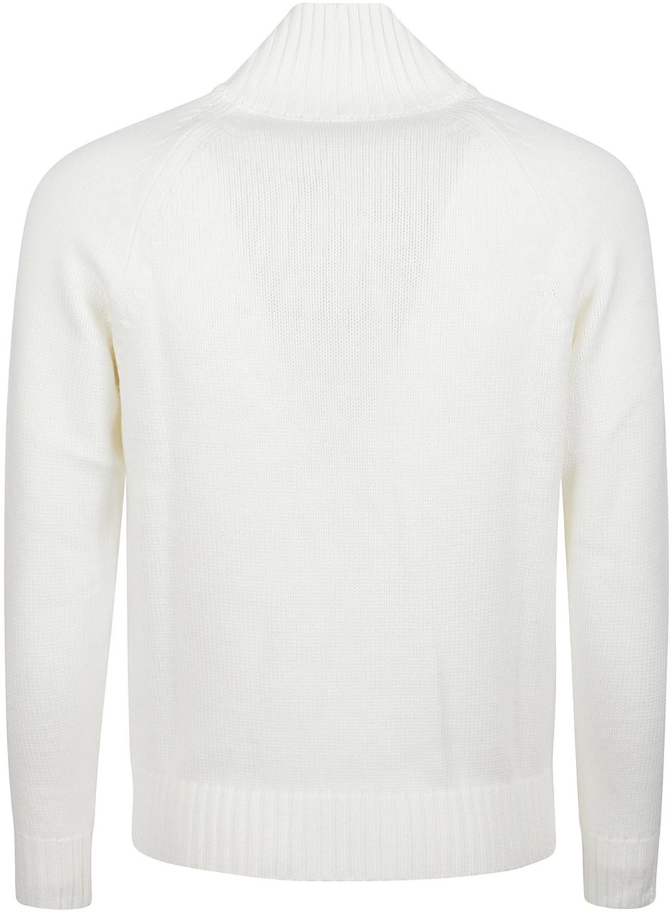 Eleventy Turtle Neck Sweater White Wit