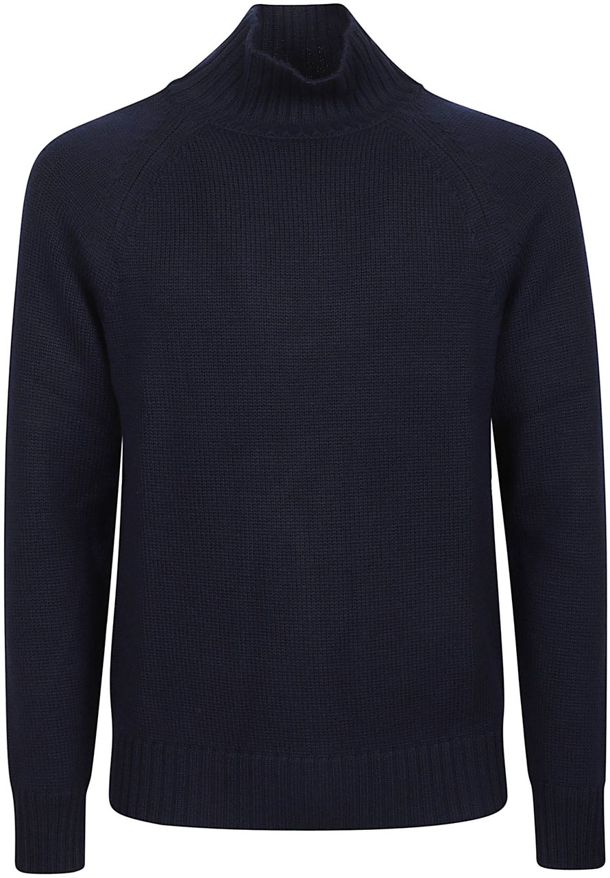 Eleventy Turtle Neck Sweater Blue Blauw