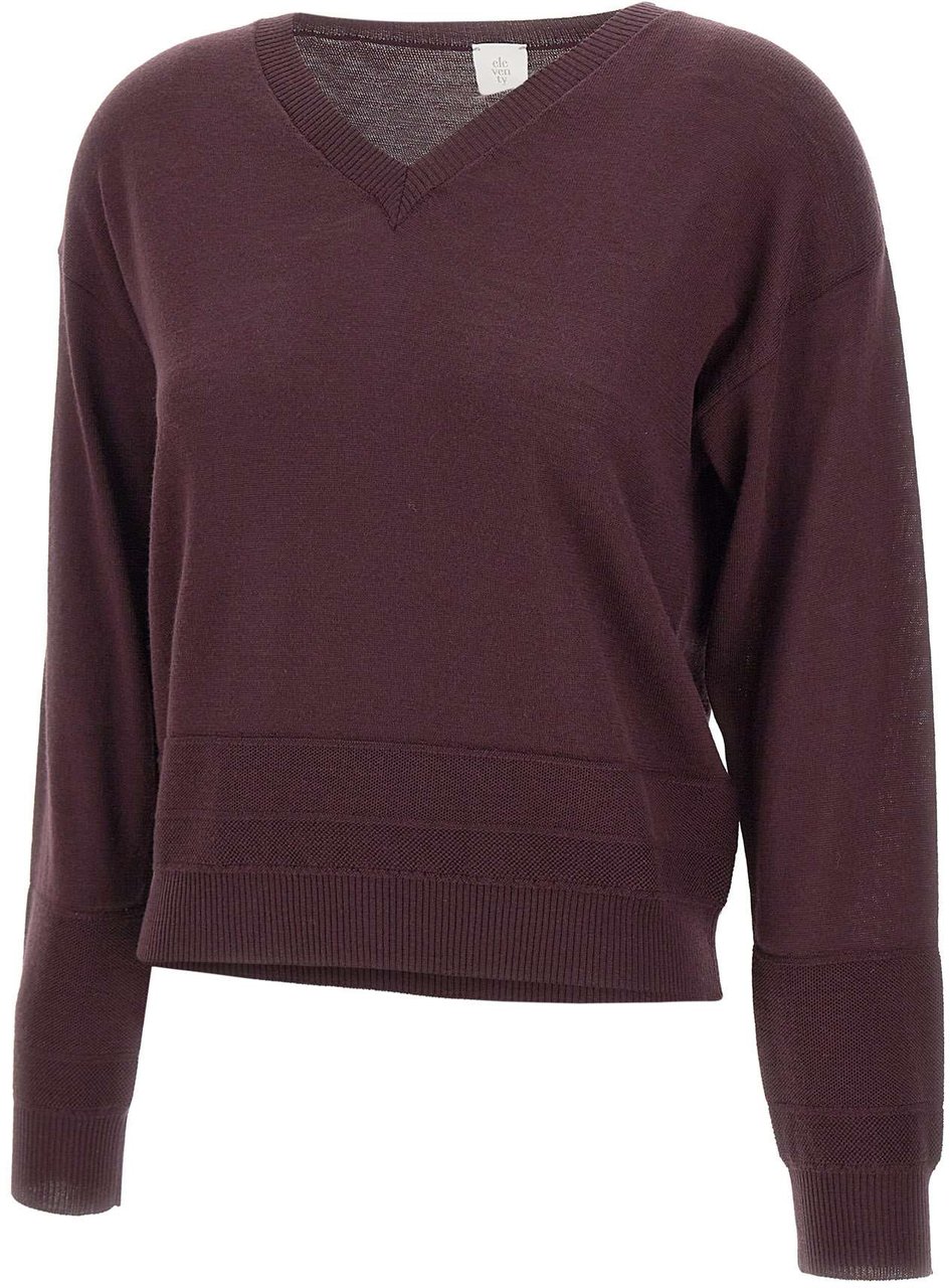 Eleventy Sweaters Purple Paars