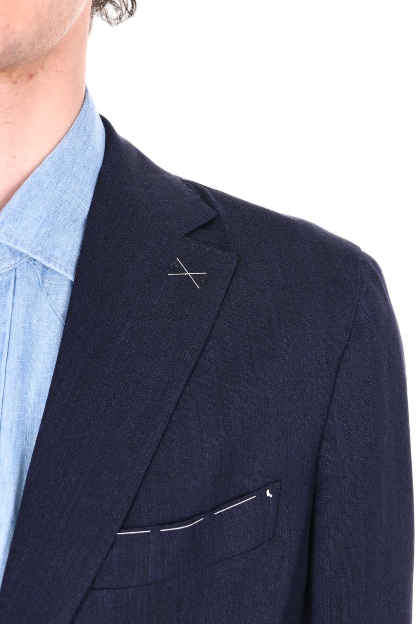 Eleventy Summertime Loro Piana Wool-Silk-Linen Suit Zwart