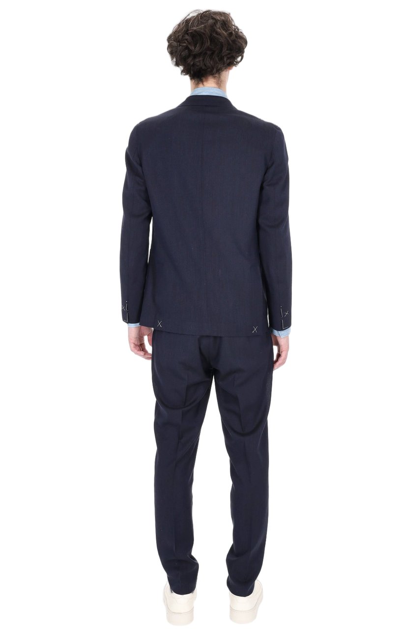 Eleventy Summertime Loro Piana Wool-Silk-Linen Suit Zwart
