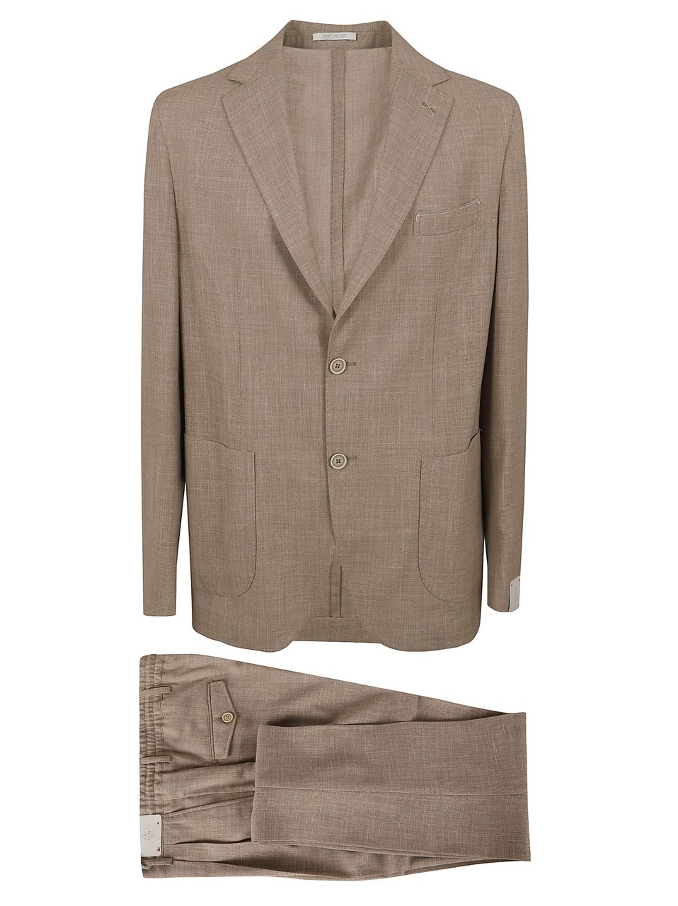Eleventy Casual Tailored Suit with Soft Jacket and Drawstring Joggers Bruin