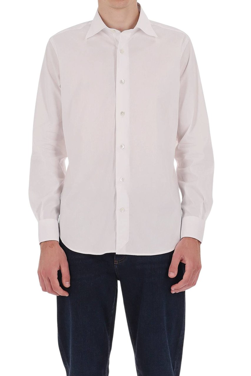Eleventy Comfort Cotton Shirt Wit