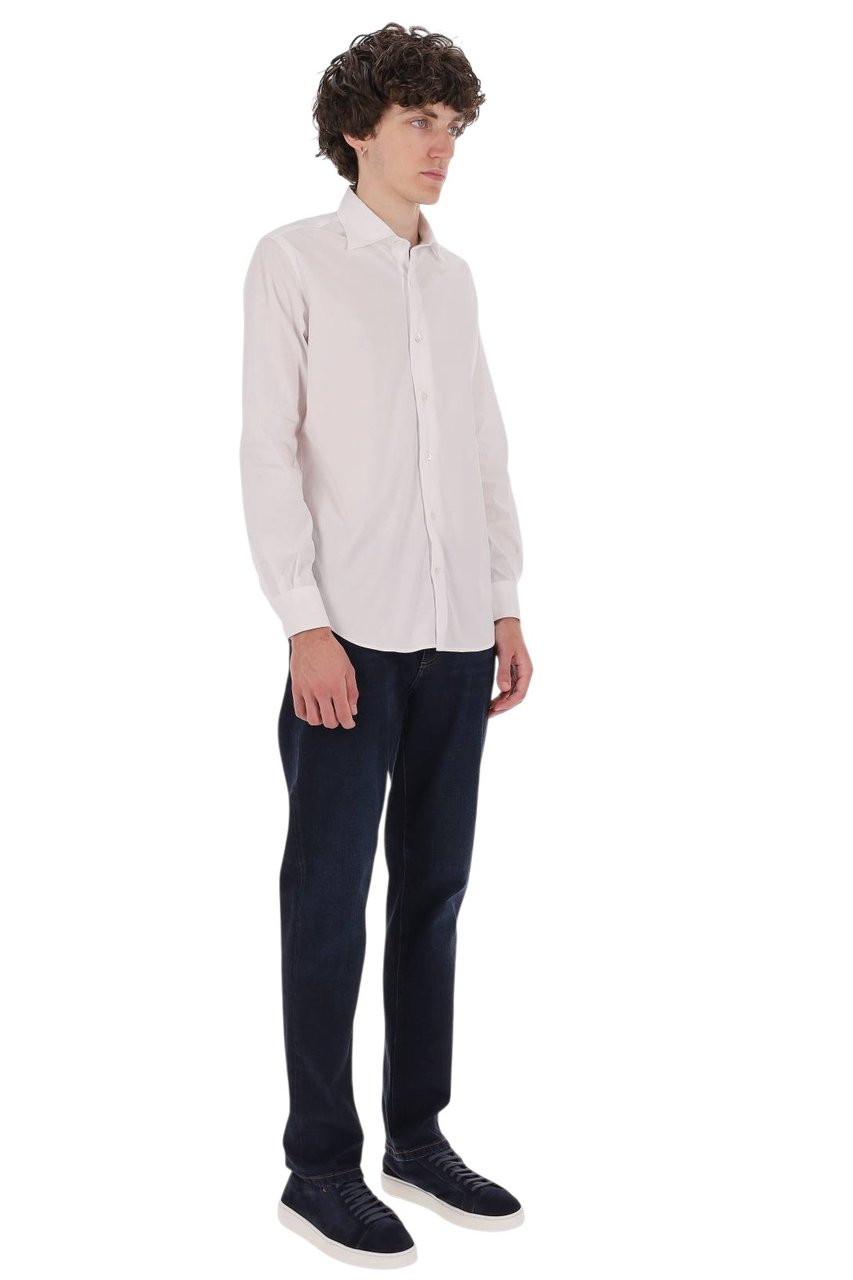 Eleventy Comfort Cotton Shirt Wit