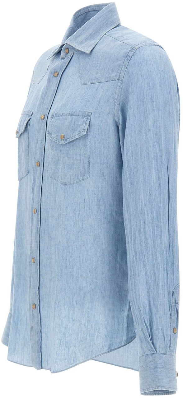 Eleventy Shirts Light Blue Lichtblauw