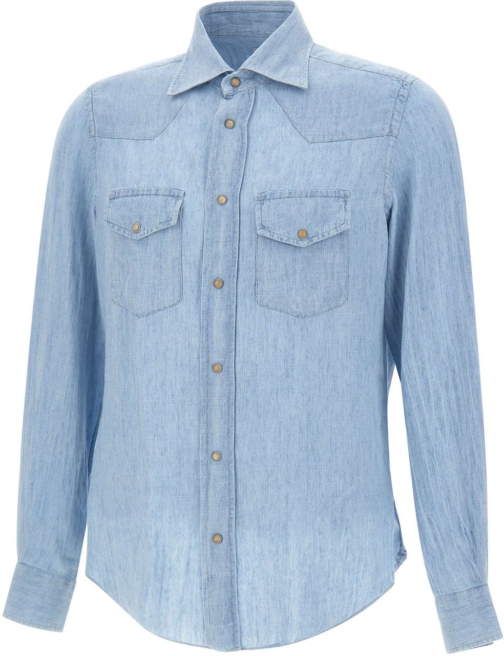 Eleventy Shirts Light Blue Lichtblauw