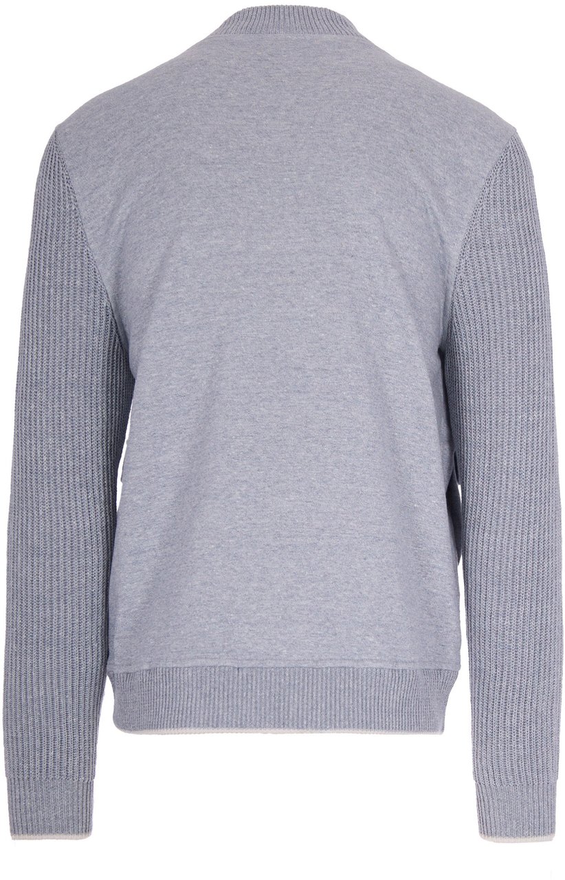 Eleventy Coats Denim Bianco Lichtblauw