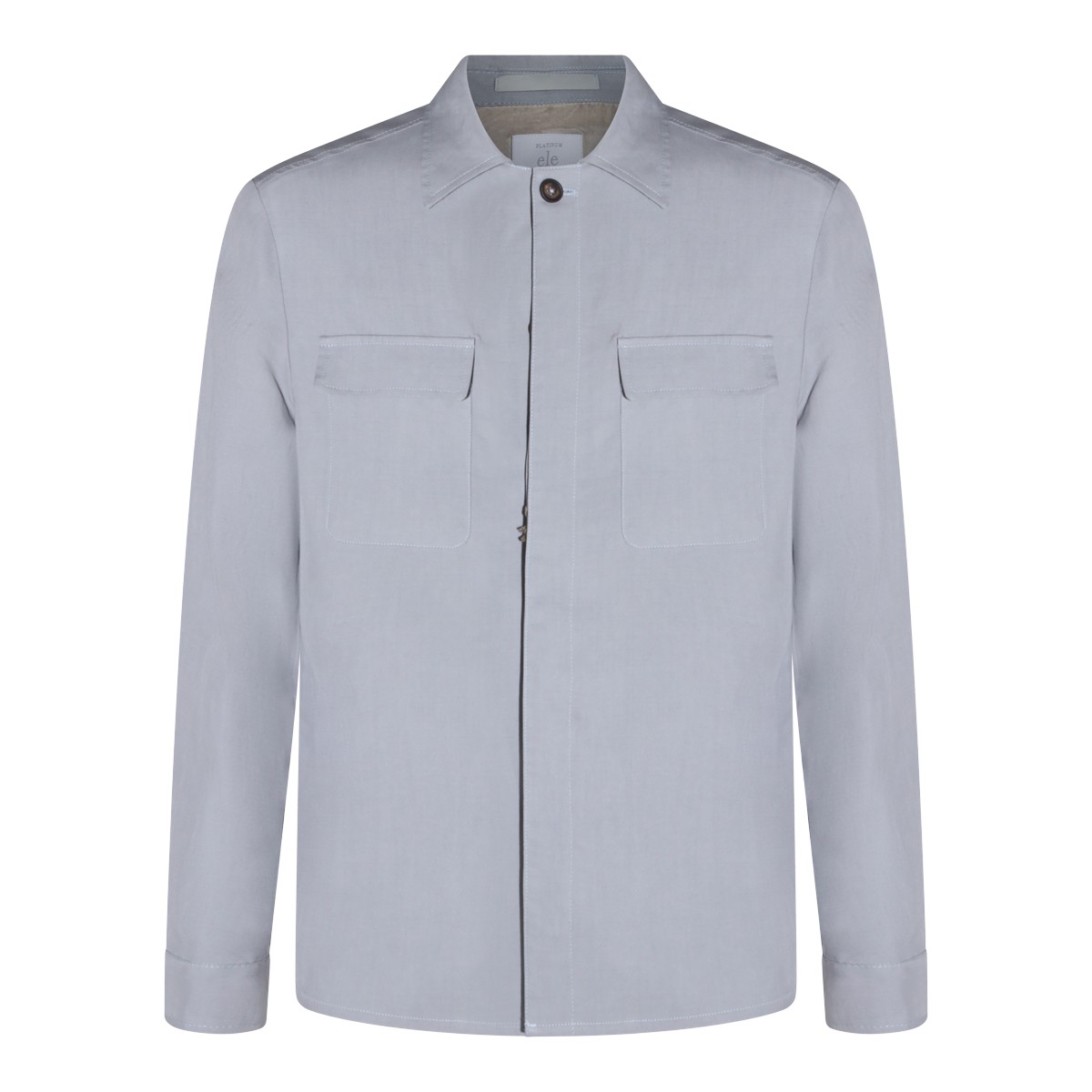 Eleventy Structured Jacket with Front Zipper Closure Neutraal