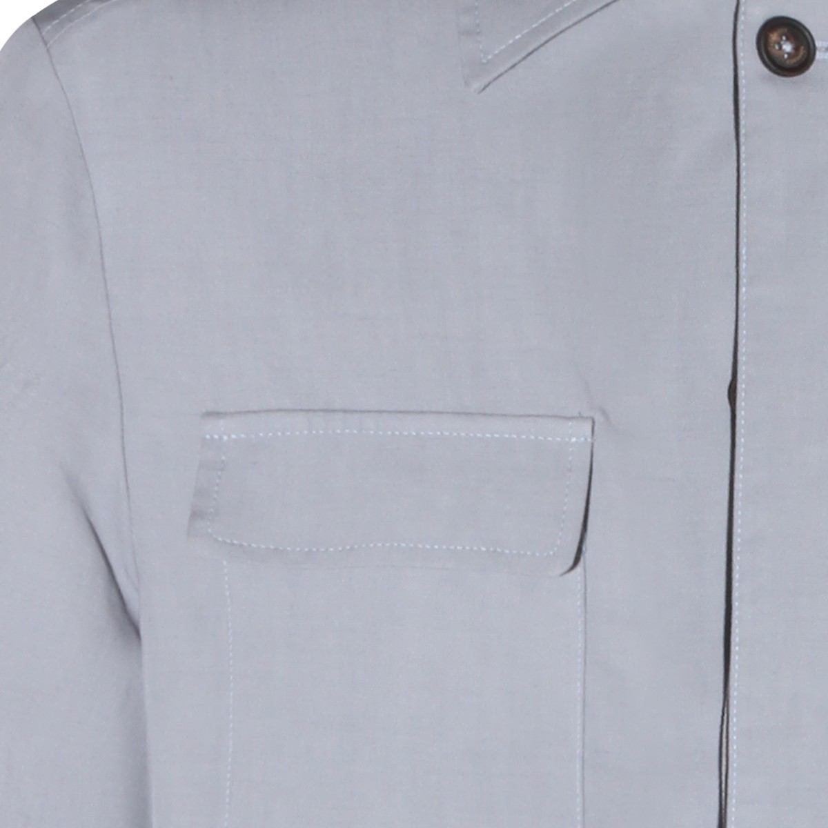 Eleventy Structured Jacket with Front Zipper Closure Neutraal