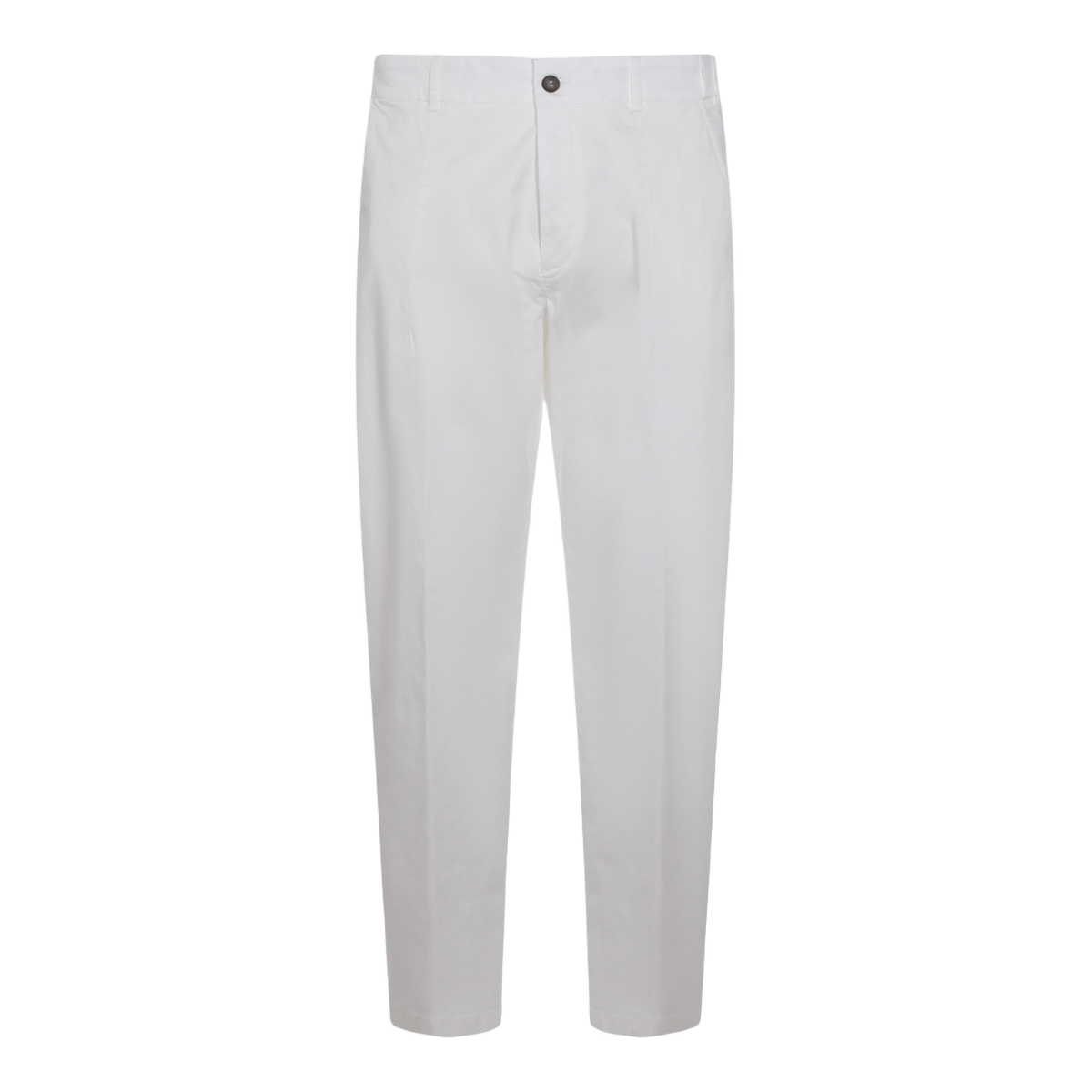 Eleventy Straight-Leg White Trousers Wit