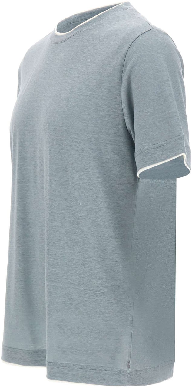 Eleventy T-Shirts And Polos Light Blue Blauw